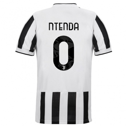 Naisten Jalkapallo Jean-Claude Ntenda #0 Valkoinen Musta Kotipaita 2021/22 Lyhythihainen Paita T-paita