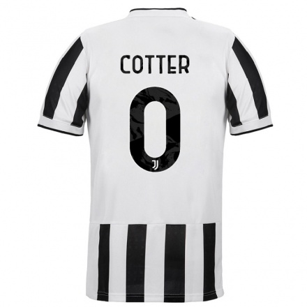 Naisten Jalkapallo Yannick Cotter #0 Valkoinen Musta Kotipaita 2021/22 Lyhythihainen Paita T-paita