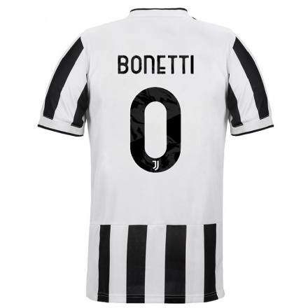 Naisten Jalkapallo Andrea Bonetti #0 Valkoinen Musta Kotipaita 2021/22 Lyhythihainen Paita T-paita