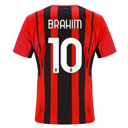 Naisten Jalkapallo Brahim Diaz #10 Punamusta Kotipaita 2021/22 Lyhythihainen Paita T-paita