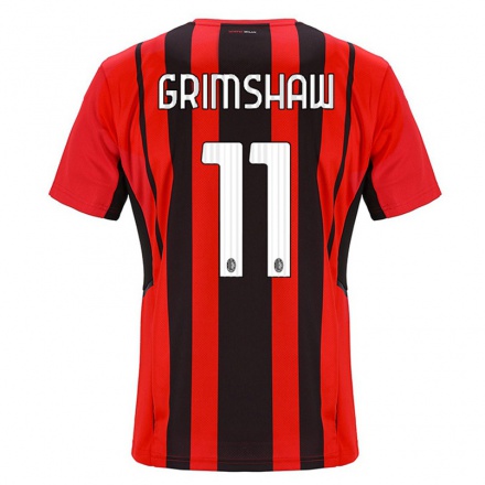 Naisten Jalkapallo Christy Grimshaw #11 Punamusta Kotipaita 2021/22 Lyhythihainen Paita T-paita