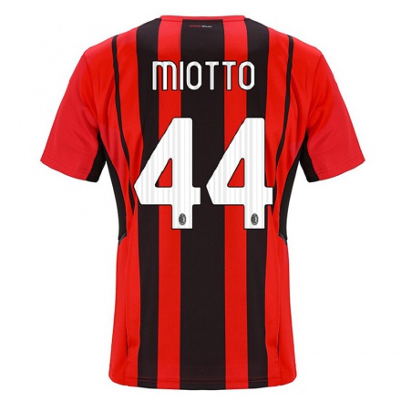 Naisten Jalkapallo Giorgia Miotto #44 Punamusta Kotipaita 2021/22 Lyhythihainen Paita T-paita