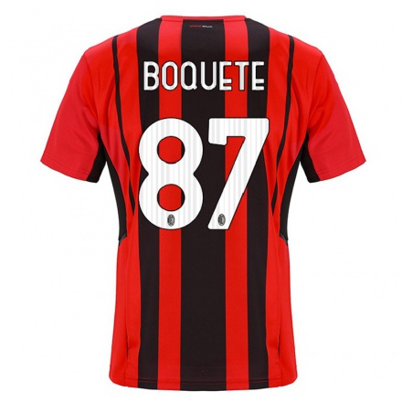 Naisten Jalkapallo Veronica Boquete #87 Punamusta Kotipaita 2021/22 Lyhythihainen Paita T-paita