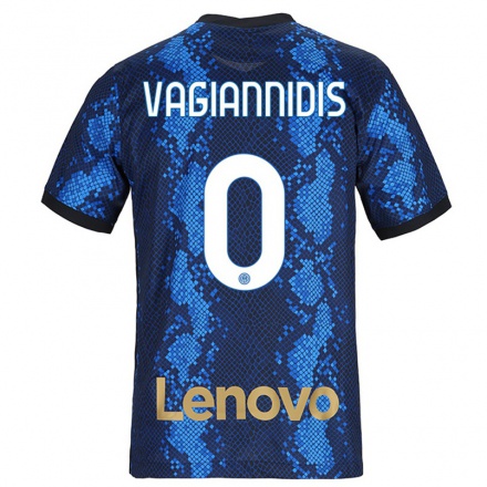 Naisten Jalkapallo Georgios Vagiannidis #0 Tummansininen Kotipaita 2021/22 Lyhythihainen Paita T-paita