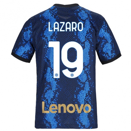 Naisten Jalkapallo Valentino Lazaro #19 Tummansininen Kotipaita 2021/22 Lyhythihainen Paita T-paita