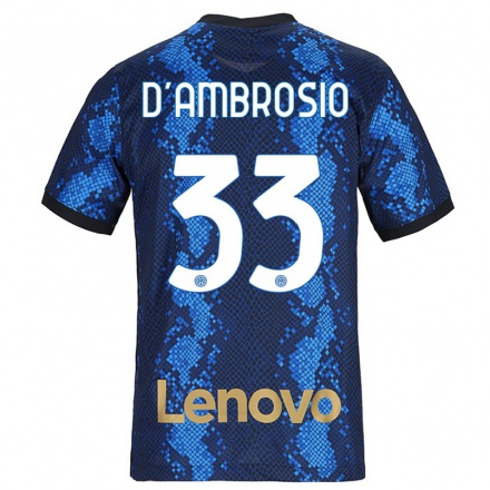 Naisten Jalkapallo Danilo D'Ambrosio #33 Tummansininen Kotipaita 2021/22 Lyhythihainen Paita T-paita