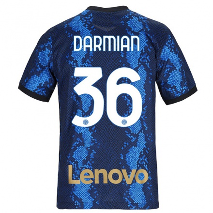 Naisten Jalkapallo Matteo Darmian #36 Tummansininen Kotipaita 2021/22 Lyhythihainen Paita T-paita