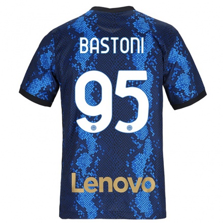 Naisten Jalkapallo Alessandro Bastoni #95 Tummansininen Kotipaita 2021/22 Lyhythihainen Paita T-paita