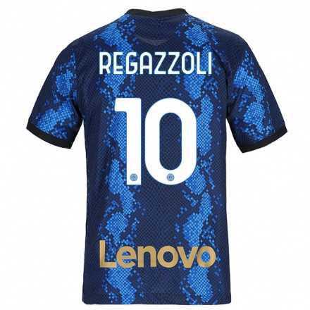 Naisten Jalkapallo Alice Regazzoli #10 Tummansininen Kotipaita 2021/22 Lyhythihainen Paita T-paita