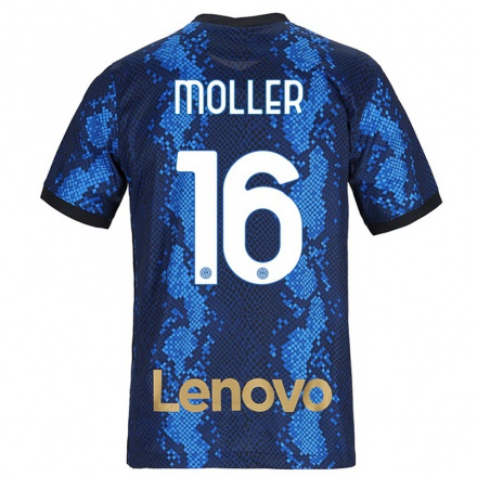 Naisten Jalkapallo Caroline Moller #16 Tummansininen Kotipaita 2021/22 Lyhythihainen Paita T-paita