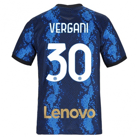 Naisten Jalkapallo Bianca Vergani #30 Tummansininen Kotipaita 2021/22 Lyhythihainen Paita T-paita