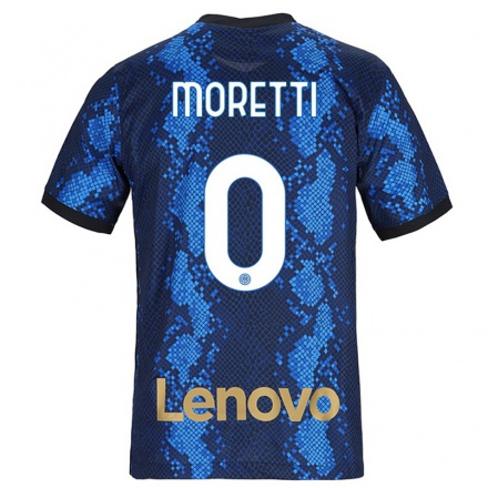 Naisten Jalkapallo Andrea Moretti #0 Tummansininen Kotipaita 2021/22 Lyhythihainen Paita T-paita