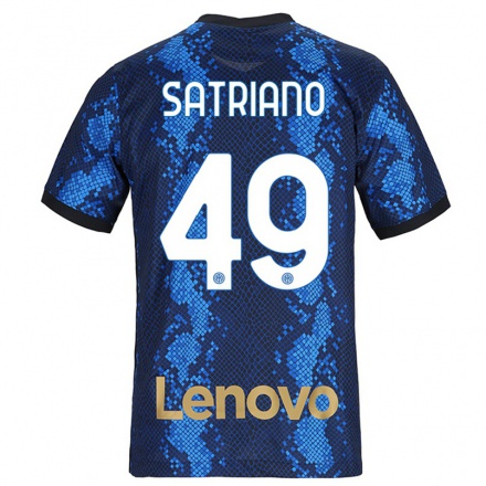 Naisten Jalkapallo Martin Satriano #49 Tummansininen Kotipaita 2021/22 Lyhythihainen Paita T-paita
