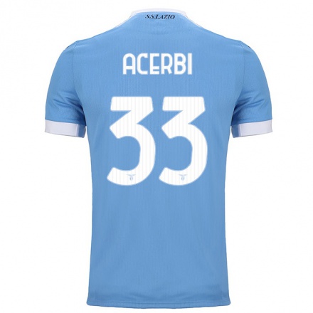 Naisten Jalkapallo Francesco Acerbi #33 Sininen Kotipaita 2021/22 Lyhythihainen Paita T-paita