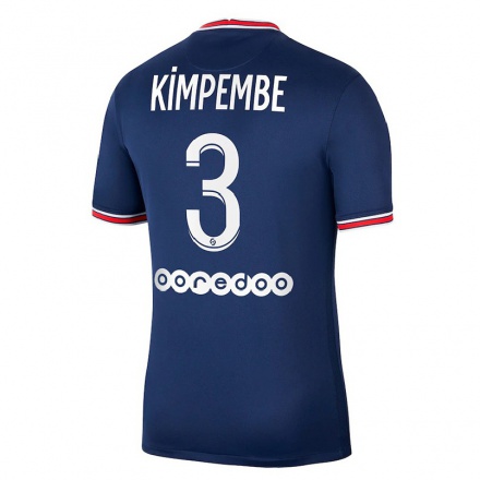 Naisten Jalkapallo Presnel Kimpembe #3 Tummansininen Kotipaita 2021/22 Lyhythihainen Paita T-paita