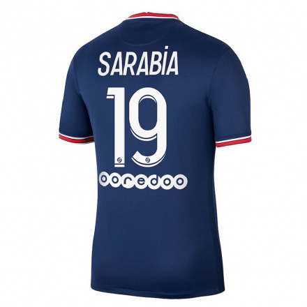 Naisten Jalkapallo Pablo Sarabia #19 Tummansininen Kotipaita 2021/22 Lyhythihainen Paita T-paita