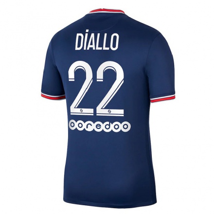 Naisten Jalkapallo Abdou Diallo #22 Tummansininen Kotipaita 2021/22 Lyhythihainen Paita T-paita