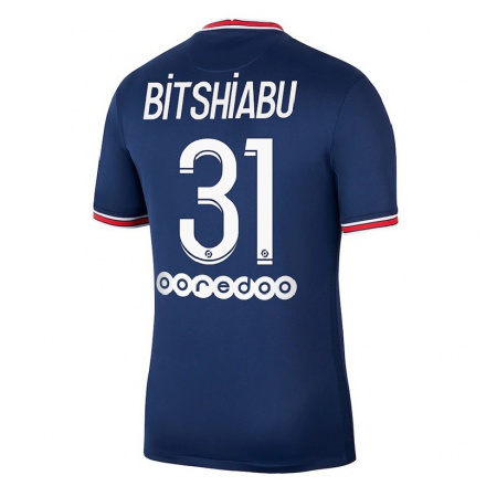 Naisten Jalkapallo El Chadaille Bitshiabu #31 Tummansininen Kotipaita 2021/22 Lyhythihainen Paita T-paita
