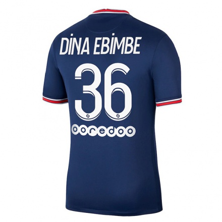 Naisten Jalkapallo Junior Dina Ebimbe #36 Tummansininen Kotipaita 2021/22 Lyhythihainen Paita T-paita