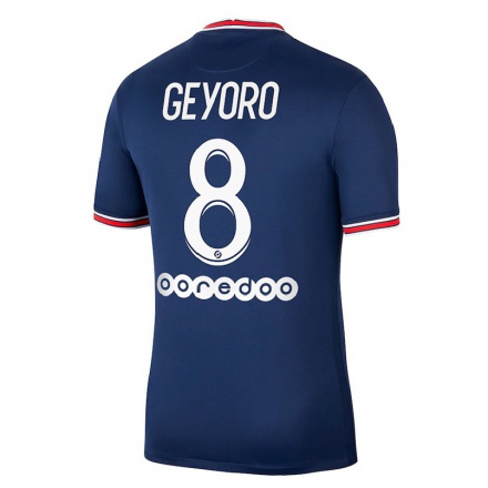 Naisten Jalkapallo Grace Geyoro #8 Tummansininen Kotipaita 2021/22 Lyhythihainen Paita T-paita