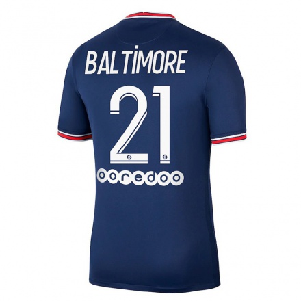 Naisten Jalkapallo Sandy Baltimore #21 Tummansininen Kotipaita 2021/22 Lyhythihainen Paita T-paita