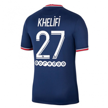 Naisten Jalkapallo Lea Khelifi #27 Tummansininen Kotipaita 2021/22 Lyhythihainen Paita T-paita