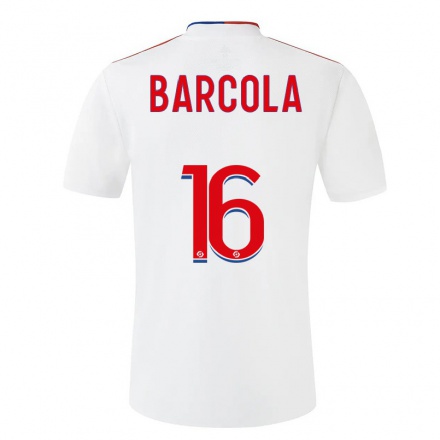 Naisten Jalkapallo Malcolm Barcola #16 Valkoinen Kotipaita 2021/22 Lyhythihainen Paita T-paita