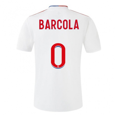 Naisten Jalkapallo Bradley Barcola #0 Valkoinen Kotipaita 2021/22 Lyhythihainen Paita T-paita