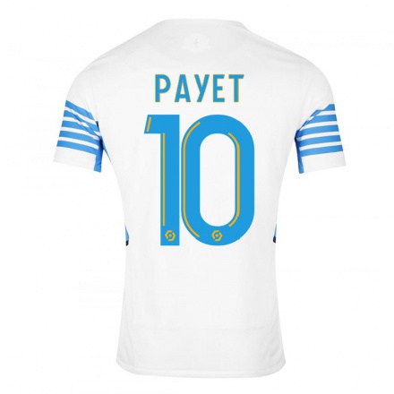 Naisten Jalkapallo Dimitri Payet #10 Valkoinen Kotipaita 2021/22 Lyhythihainen Paita T-paita