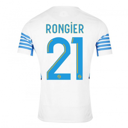 Naisten Jalkapallo Valentin Rongier #21 Valkoinen Kotipaita 2021/22 Lyhythihainen Paita T-paita