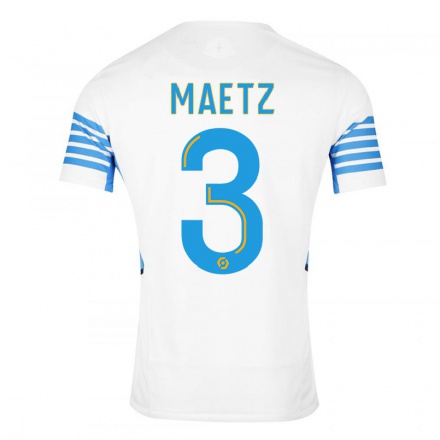 Naisten Jalkapallo Agathe Maetz #3 Valkoinen Kotipaita 2021/22 Lyhythihainen Paita T-paita