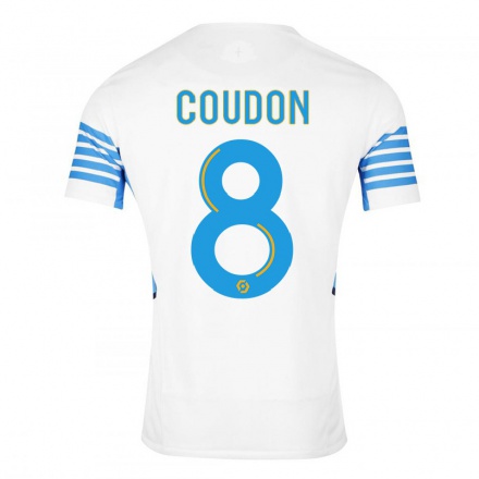 Naisten Jalkapallo Marine Coudon #8 Valkoinen Kotipaita 2021/22 Lyhythihainen Paita T-paita