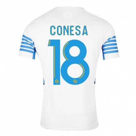 Naisten Jalkapallo Anna Conesa #18 Valkoinen Kotipaita 2021/22 Lyhythihainen Paita T-paita