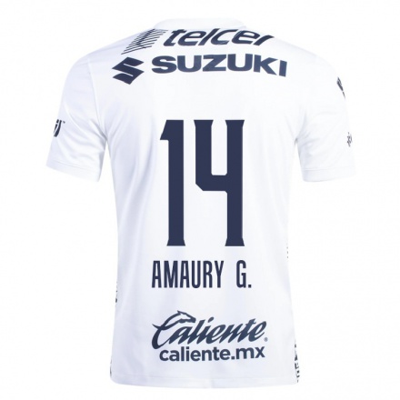 Naisten Jalkapallo Amaury Garcia #14 Valkoinen Kotipaita 2021/22 Lyhythihainen Paita T-paita