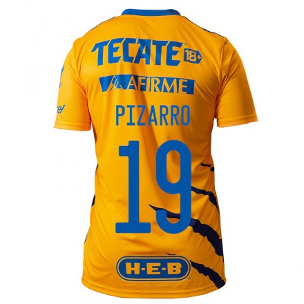 Naisten Jalkapallo Guido Pizarro #19 Keltainen Kotipaita 2021/22 Lyhythihainen Paita T-paita