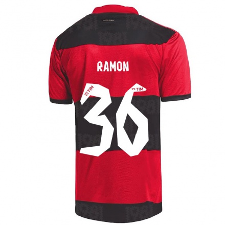 Naisten Jalkapallo Ramon #36 Punamusta Kotipaita 2021/22 Lyhythihainen Paita T-paita