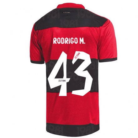 Naisten Jalkapallo Rodrigo Muniz #43 Punamusta Kotipaita 2021/22 Lyhythihainen Paita T-paita