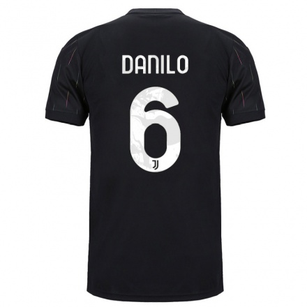 Naisten Jalkapallo Danilo #6 Musta Vieraspaita 2021/22 Lyhythihainen Paita T-paita