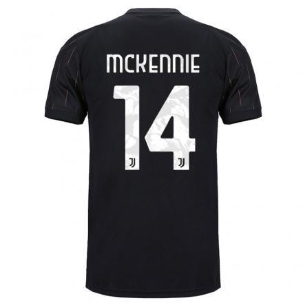 Naisten Jalkapallo Weston McKennie #14 Musta Vieraspaita 2021/22 Lyhythihainen Paita T-paita