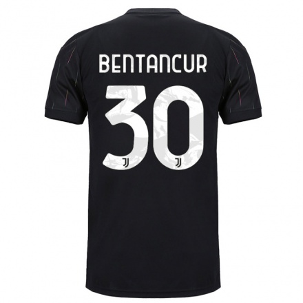 Naisten Jalkapallo Rodrigo Bentancur #30 Musta Vieraspaita 2021/22 Lyhythihainen Paita T-paita