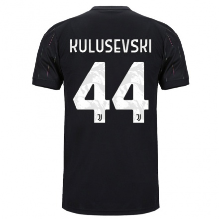 Naisten Jalkapallo Dejan Kulusevski #44 Musta Vieraspaita 2021/22 Lyhythihainen Paita T-paita