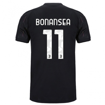 Naisten Jalkapallo Barbara Bonansea #11 Musta Vieraspaita 2021/22 Lyhythihainen Paita T-paita