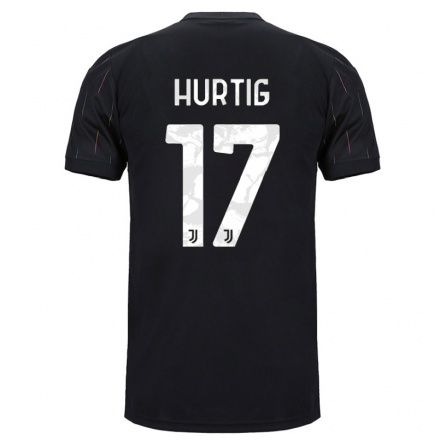 Naisten Jalkapallo Lina Hurtig #17 Musta Vieraspaita 2021/22 Lyhythihainen Paita T-paita