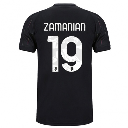 Naisten Jalkapallo Annahita Zamanian #19 Musta Vieraspaita 2021/22 Lyhythihainen Paita T-paita