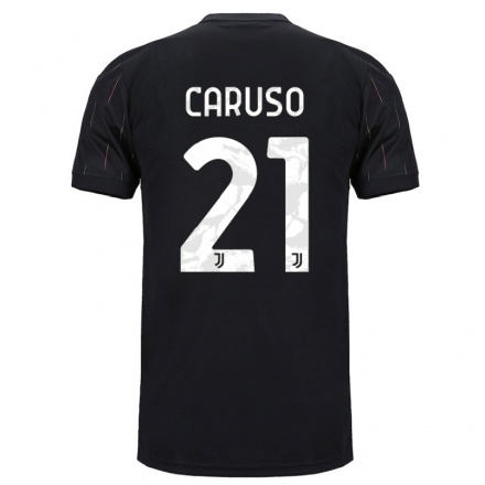 Naisten Jalkapallo Arianna Caruso #21 Musta Vieraspaita 2021/22 Lyhythihainen Paita T-paita