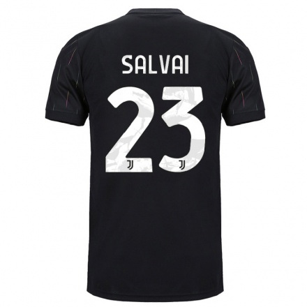 Naisten Jalkapallo Cecilia Salvai #23 Musta Vieraspaita 2021/22 Lyhythihainen Paita T-paita