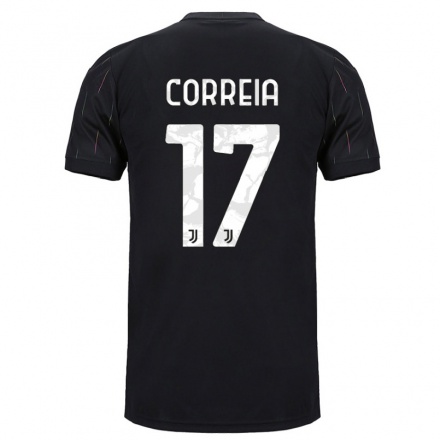 Naisten Jalkapallo Felix Correia #17 Musta Vieraspaita 2021/22 Lyhythihainen Paita T-paita