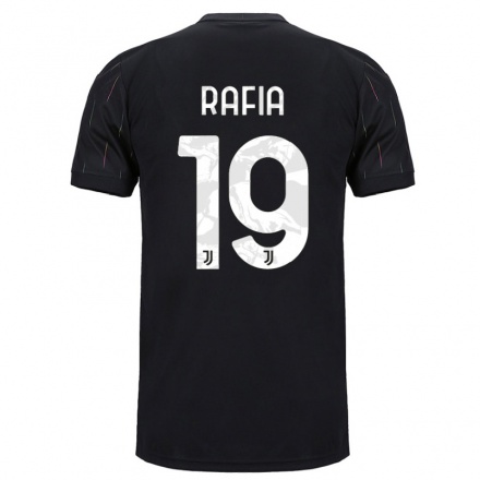 Naisten Jalkapallo Hamza Rafia #19 Musta Vieraspaita 2021/22 Lyhythihainen Paita T-paita