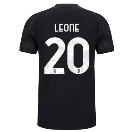 Naisten Jalkapallo Giuseppe Leone #20 Musta Vieraspaita 2021/22 Lyhythihainen Paita T-paita