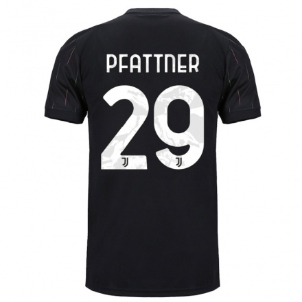 Naisten Jalkapallo Elisa Pfattner #29 Musta Vieraspaita 2021/22 Lyhythihainen Paita T-paita